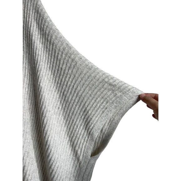 American Eagle Tassel Relaxed Oversized Open Cardigan Sweater Gray One Size - Picture 5 of 9